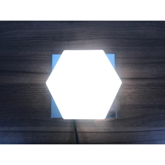 White 1970s Mid-Century Opaline Glass Wall Lamp by Limburg, Germany For Sale - Image 8 of 9