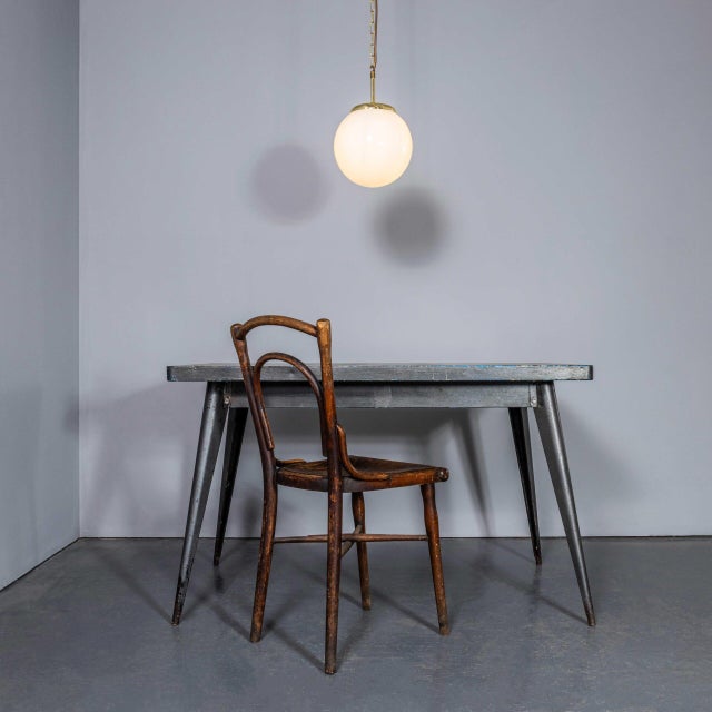 : 1950’s plain opaline pendant glass – 25cm. Beautiful original plain opaline pendant lamps featuring mouth blown glass....