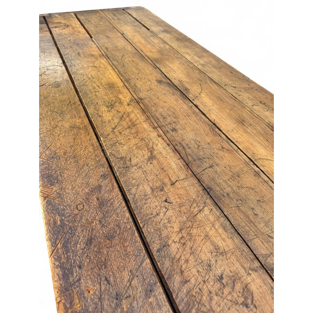 Large Antique Beech Table, 1900s For Sale - Image 10 of 16
