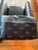 Black Vintage Pair of Genuine Roche Bobois Black Leather Armchairs For Sale - Image 8 of 14