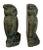Rustic Vintage Ceramic Bronze-Colored Owl, Bookends For Sale - Image 3 of 8