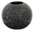 Chiseled Texture Black Iron Globe Vase- Small For Sale
