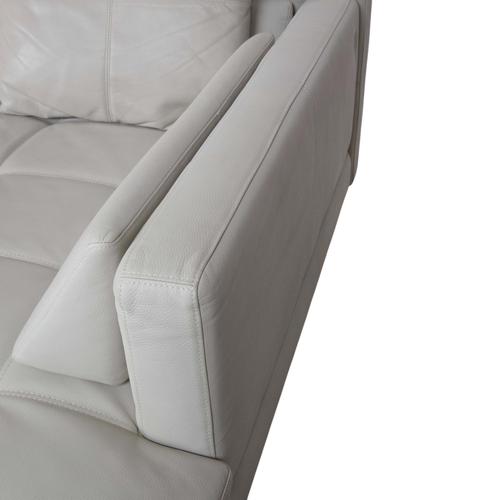 Animal Skin Amber Leather Corner Sofa with Manual Function from Brühl For Sale - Image 7 of 14