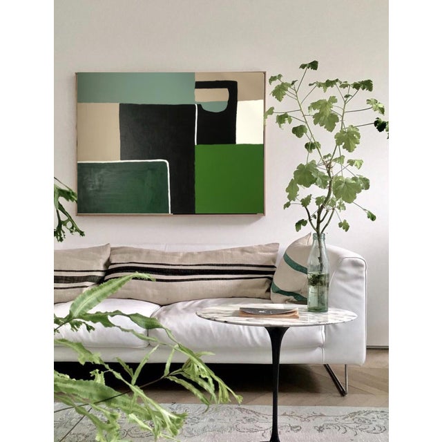 Early 21st Century Bodasca, Abstract Geometric Green Nature, 2026, Acrylic on Canvas For Sale - Image 5 of 12