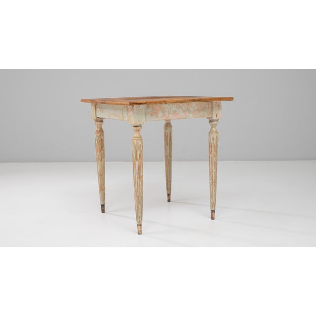 Mid 20th Century 20th Century French Gustavian Wood Patinated Side Table For Sale - Image 5 of 18