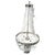 Mid Century Modern/deco Chandelier Frosted Glass beads Nickel For Sale - Image 4 of 16