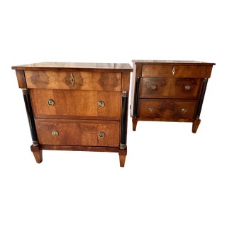 Late 20th Century Vintage Century Furniture-Capuan Collection by Raymond Sobota Biedermeier Nightstands - Pair For Sale