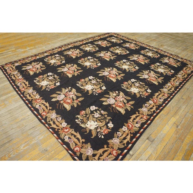 1980s Vintage Needlepoint Carpet ( 7'10'' x 9'6''- 240 x 290 )