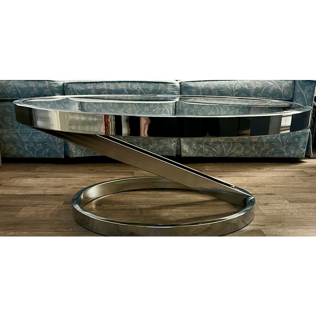 Mid-Century Modern Mid-Century Modern Chrome Coffee Table in the Style of Milo Baughman For Sale - Image 3 of 4