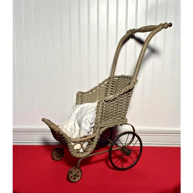 Traditional Antique Decorative Child’s Perambulator Baby Carriage For Sale - Image 3 of 3