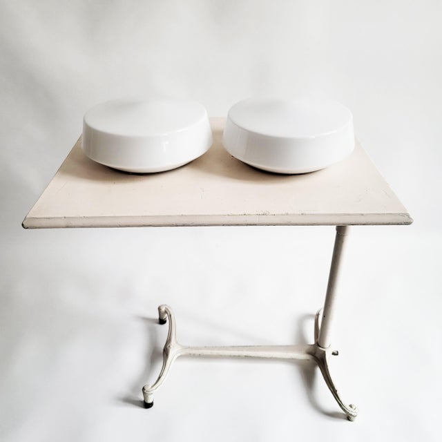 New old stock minimalist midcentury wall or ceiling light in very good vintage condition, light and related patina, never...