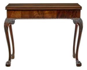 Chippendale Revival Carved Game Table, 1880s