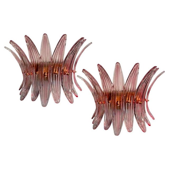 Italian Murano Glass Wall Sconces, 1990s, Set of 2 For Sale - Image 6 of 18