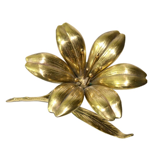 Vintage Brass Lotus Flower Ashtray Chairish