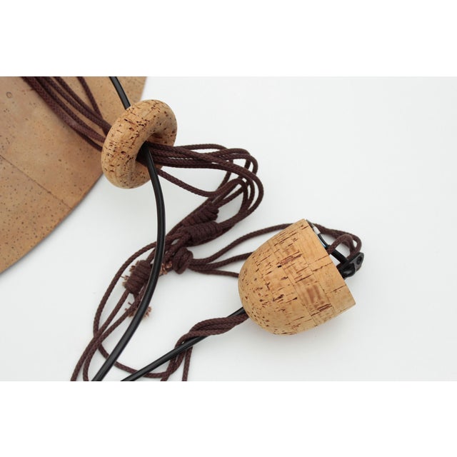 Large Cork Hanging Lamp by Willhelm Zanoth and Ingo Maurer for Design M, 1970s For Sale - Image 13 of 18