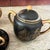 Vintage Kutani China Hand-Painted Black & Gold Japanese Tea Set With Teapot & Cups - Set of 15 For Sale - Image 14 of 18
