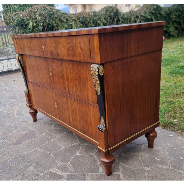 Early 19th Century Antique Empire Chest of Drawers in Walnut, 1820 For Sale - Image 5 of 11