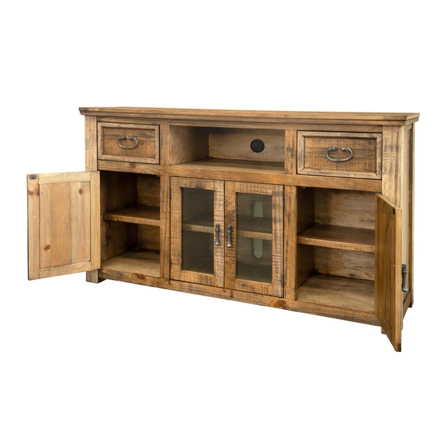 Rustic Westwood Rustic Solid Wood Tv Stand - 60", 70", 80" For Sale - Image 3 of 8