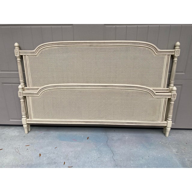 French King Size Cane Headboard and Footboard 2 Pieces Chairish