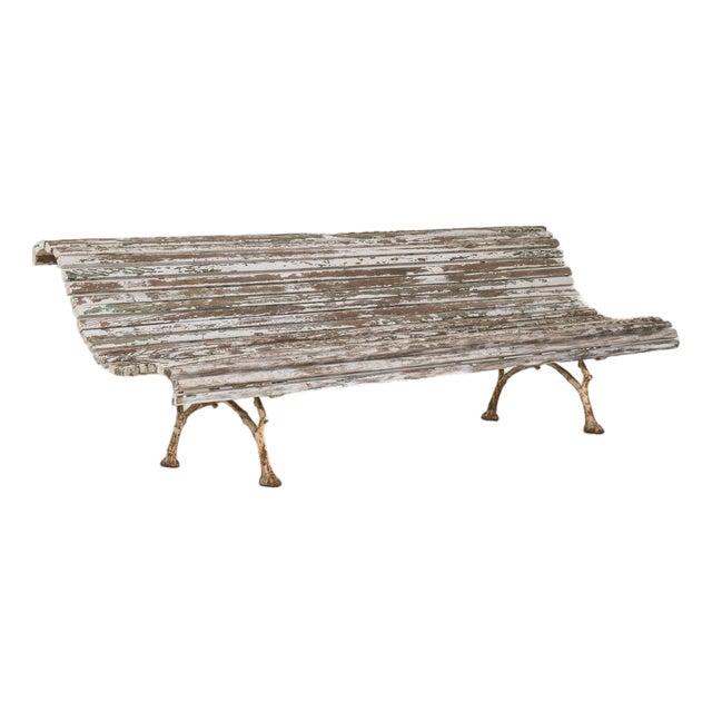 19th Century France White Iron Benches For Sale