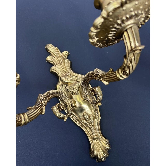 Metal Vintage French Wall Sconces, Set of 2 For Sale - Image 7 of 13