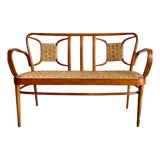 Vintage Italian Bench in Beech, 1940s For Sale