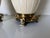 Beige 1980s Vintage Beige Ceramic Table Lamps on Brass Finish Bases – A Pair For Sale - Image 8 of 12