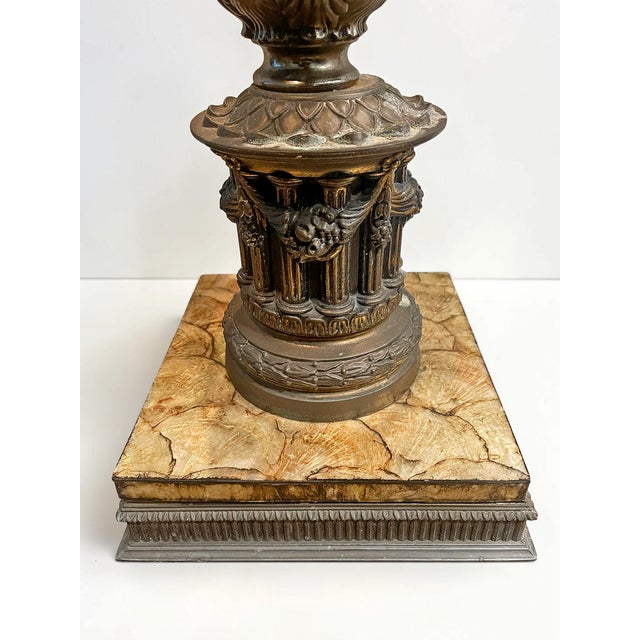 Vintage 60s Illuminated Capiz Shell & Jewels Accent Table For Sale In New York - Image 6 of 12