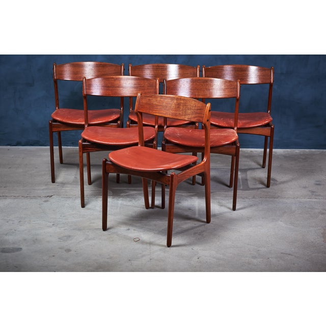 1960s Vintage Danish Rosewood Dining Chairs by Erik Buch, 1960s, Set of 6 For Sale - Image 5 of 9