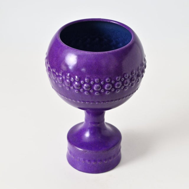 Modernist Purple Ceramic Vase from Modica, 1970s For Sale - Image 4 of 9