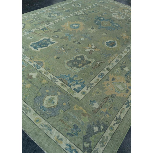 Turkish Oushak Rug 8'6" x 12'4" #19183 For Sale In Houston - Image 6 of 8