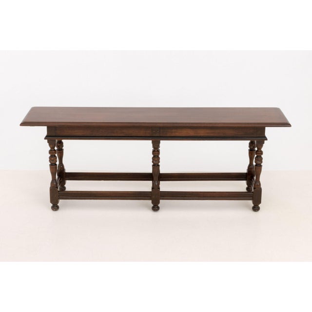 Charles II Style Walnut Bench For Sale In New York - Image 6 of 6