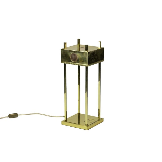 Lamp in Gilt Brass and Copper with Olympic Games Logo, 1936 For Sale - Image 10 of 10