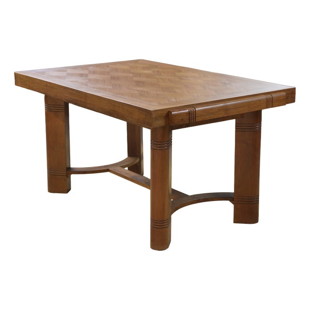 Walnut Dining Table, 1940s For Sale