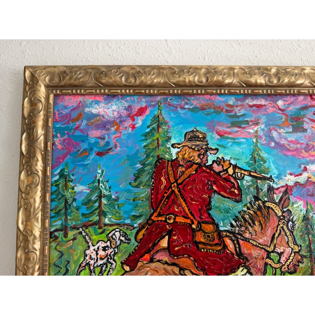 Textile Serg Graff English Fox Hunt Equestrian Dogs Sporting Art Original Painting, Coa For Sale - Image 7 of 12
