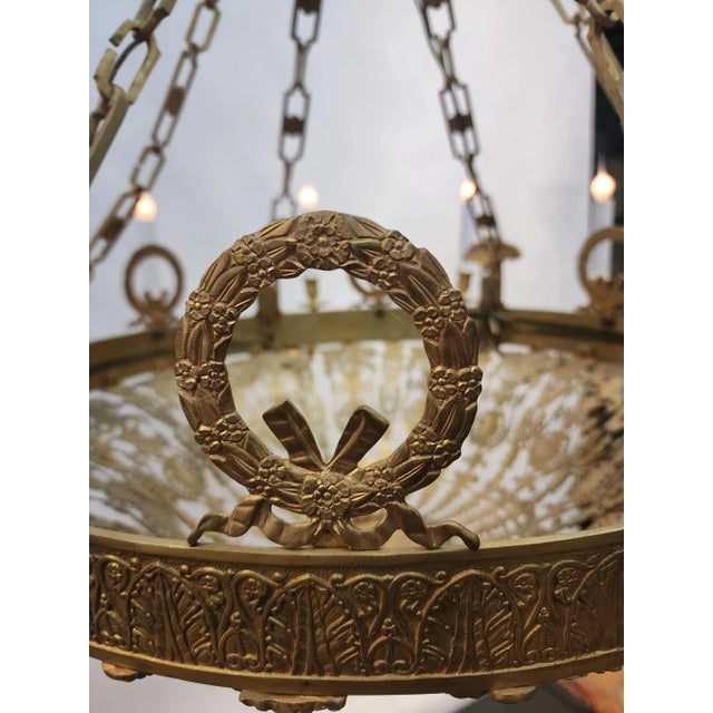 Late 19th Century Late 19th Century Gilt Bronze Traditional Russian Chandelier For Sale - Image 5 of 12