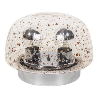 Vintage Polished Metal and Goldflake Glass Wall Lamp from Doria Leuchten, 1970s For Sale