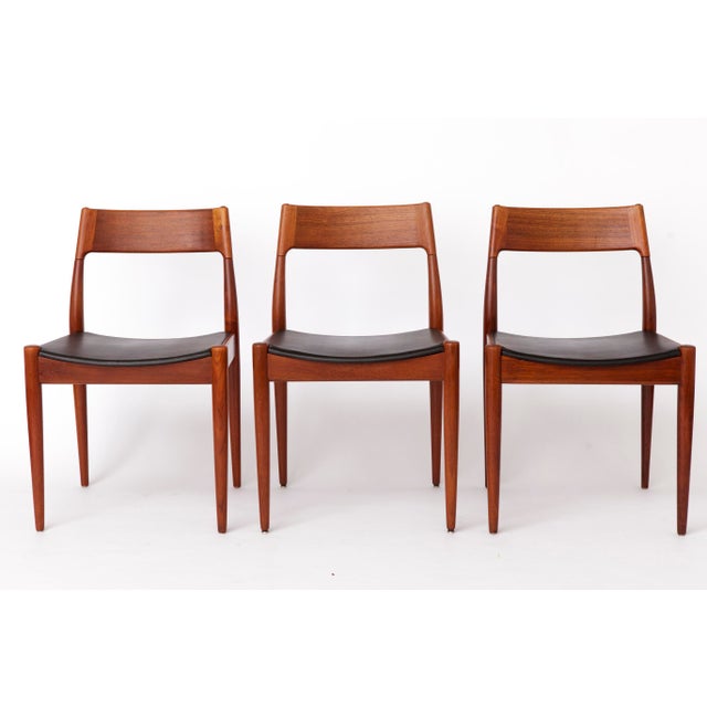 Vintage Danish Teak Dining Chairs by Arne Hovmand-Olsen for Mogens Kold, 1960s, Set of 6 For Sale - Image 4 of 10