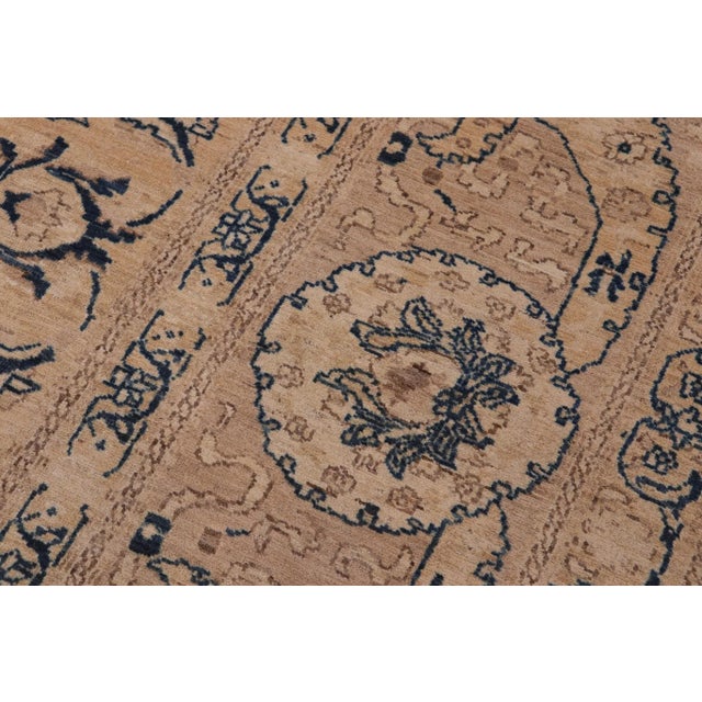 Tan Oriental Ziegler Brown Tan Hand-Knotted Wool Rug - 12'3'' X 17'10'' For Sale - Image 8 of 8