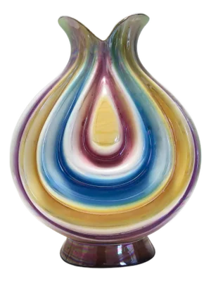 Vintage Ceramic Vase with Iridescent Colors attributed to Italo Casini, Italy, 1950s