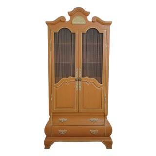 Italian Paint Decorated 2 Door Armoire For Sale