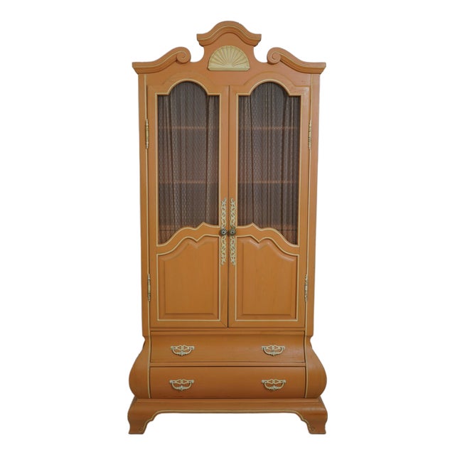 Italian Paint Decorated 2 Door Armoire For Sale