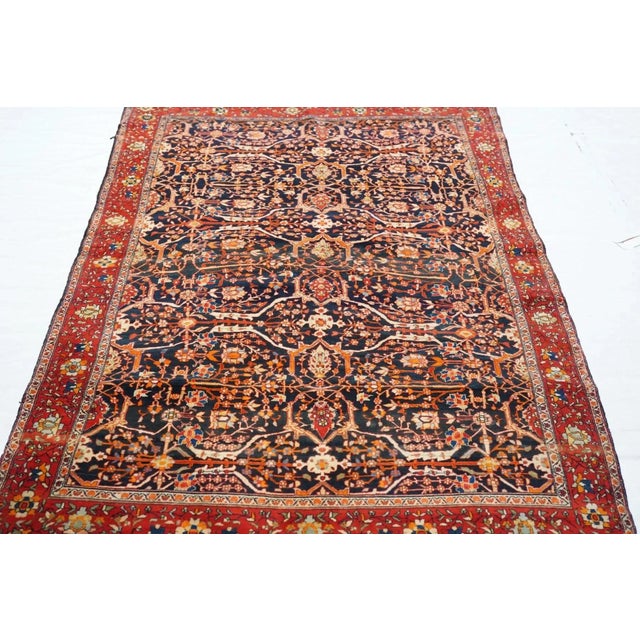 Antique Farahan Sarouk Rug 4'2'' x 6'7'' For Sale - Image 10 of 11