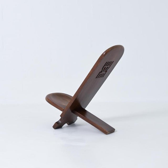 Rustic Wooden African Chair, 1970s For Sale - Image 10 of 18