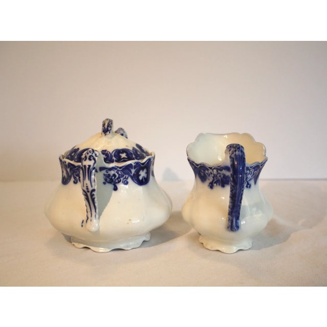 Antique English Savoy Creamer & Sugar For Sale - Image 4 of 10