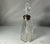Sterling Silver Cut Crystal Perfume Bottle: Acorn Stopper, Ribbed Design For Sale - Image 4 of 10