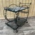 Salterini Mid Century Wrought Iron Marble Top Patio Serving Cart in the Salterini Style. Circa 1960s For Sale - Image 4 of 17