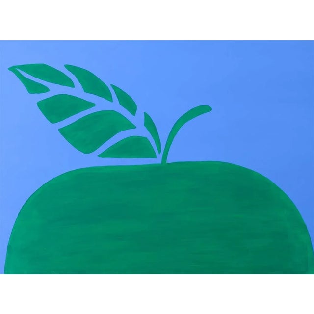 Newman plays with words juxtaposed with graphic image of Apple. Made int he 2000s.