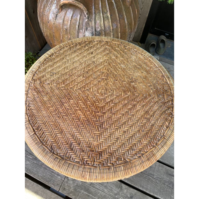 Rattan Side Table For Sale - Image 3 of 9