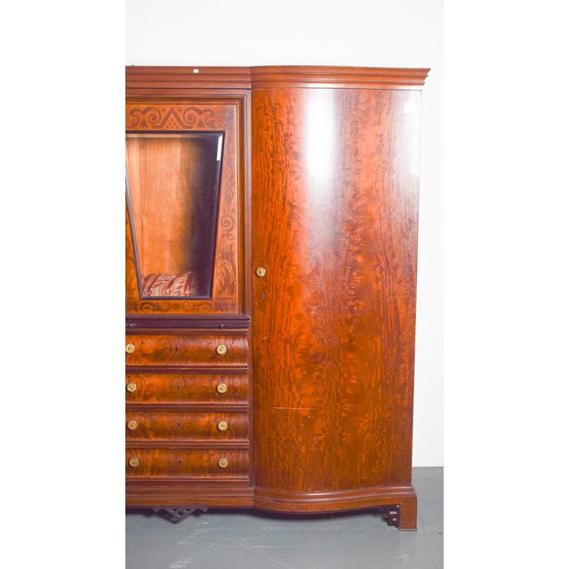 Wooden Sacristy Wardrobe with Central Oratory, 1930 For Sale - Image 3 of 13